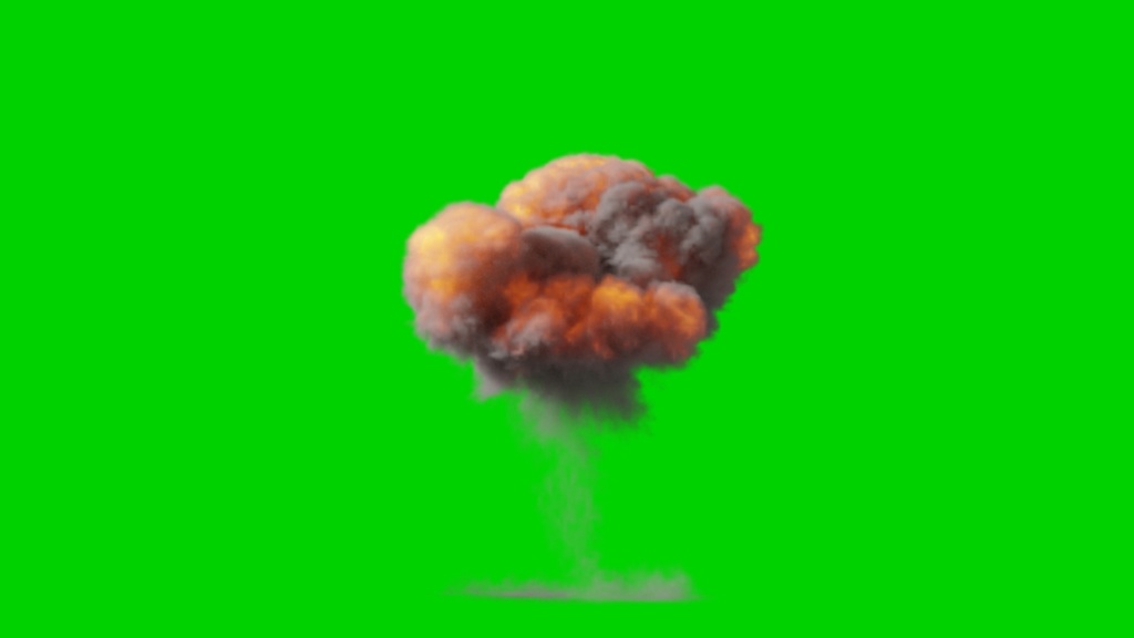 Simple Explosion Green Screen 2