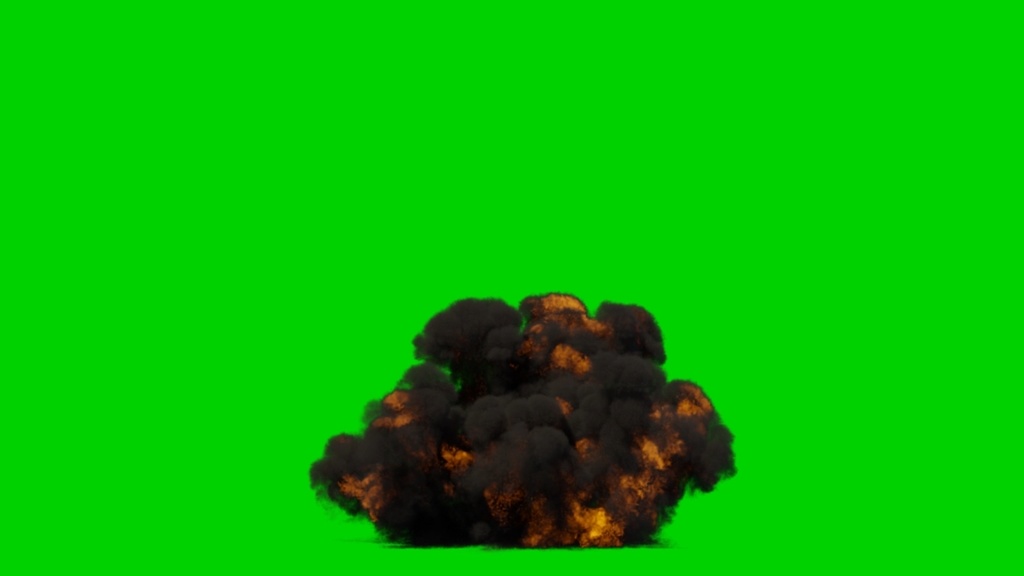 Simple Explosion Green Screen 3