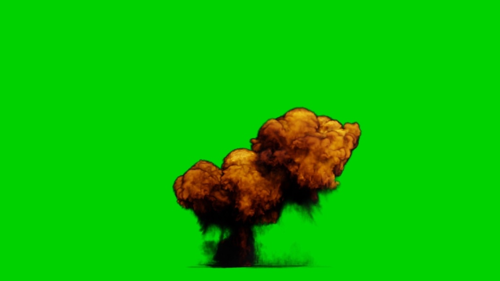 Simple Explosion Green Screen 4