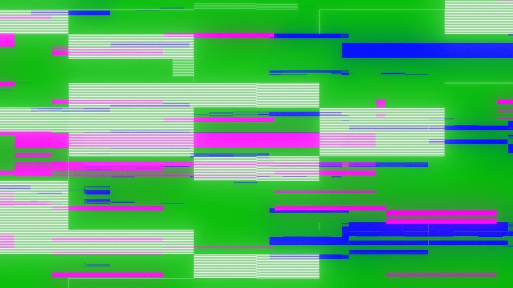 Glitch Noise Footage Green Screen 3