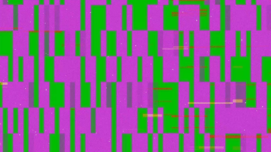 Glitch Noise Footage Green Screen 4