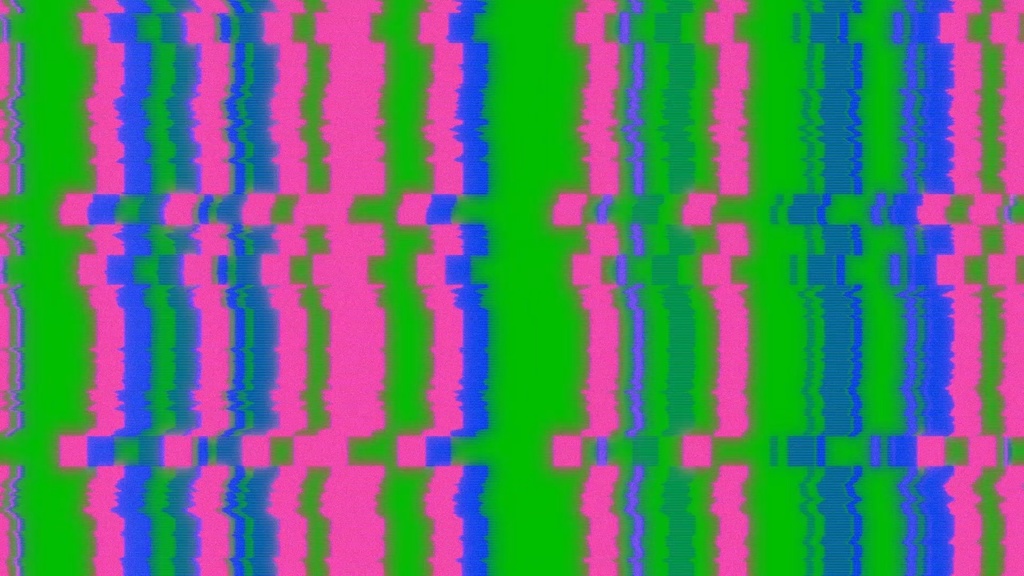 Glitch Noise Footage Green Screen 6