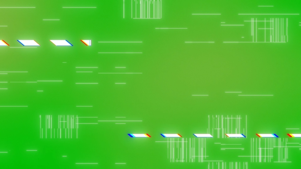 Glitch Noise Footage Green Screen 10