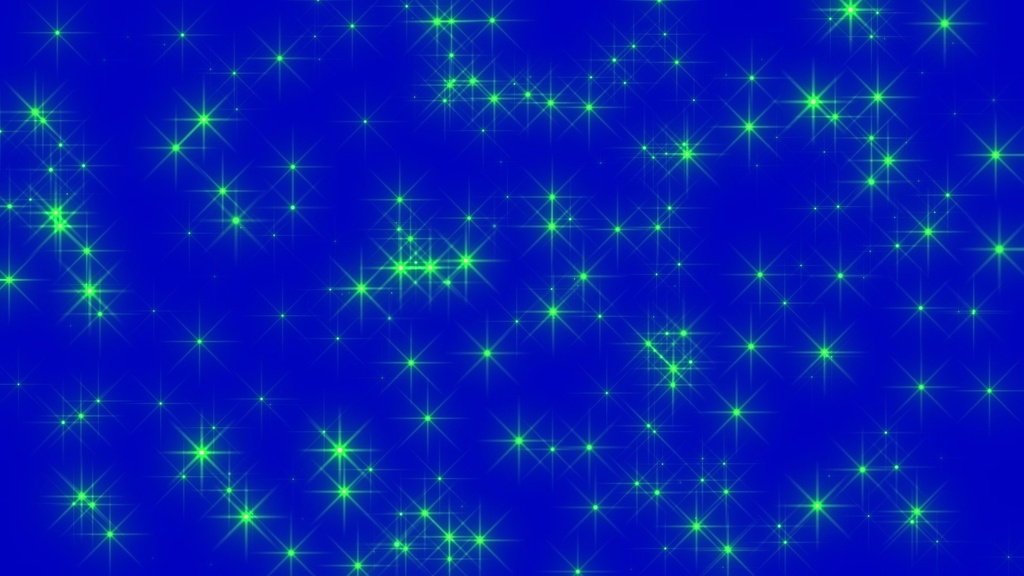 Glitter Stars Effect Blue Screen