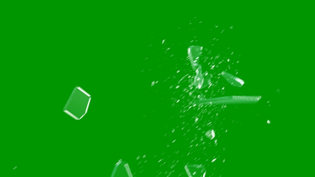 Breaking Glass Green Screen 2