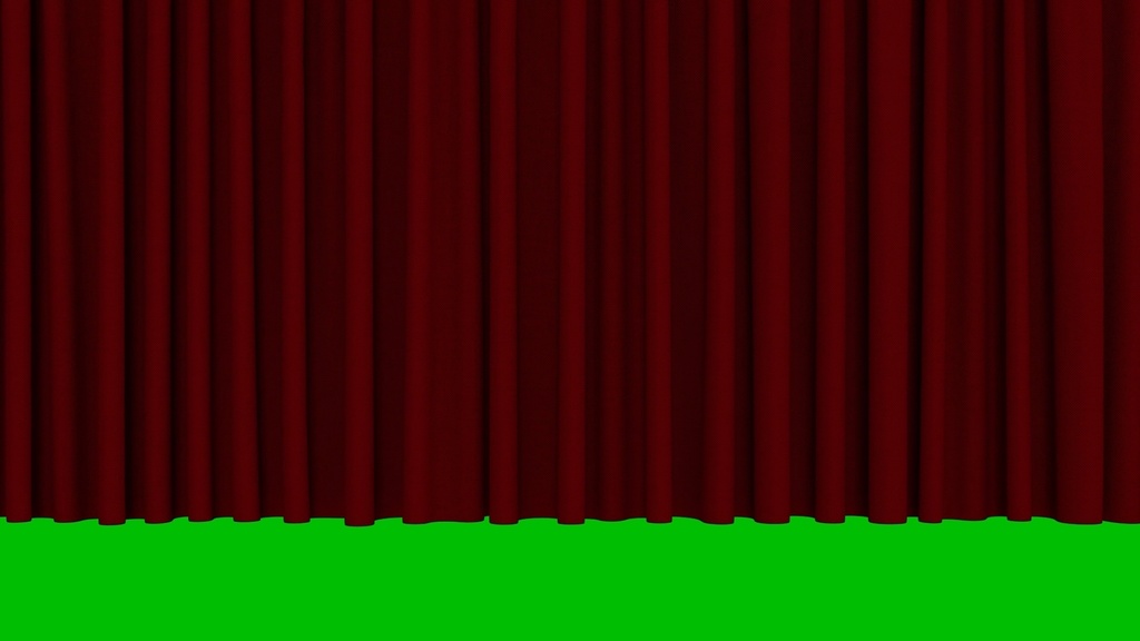 Opening Curtain Green Screen