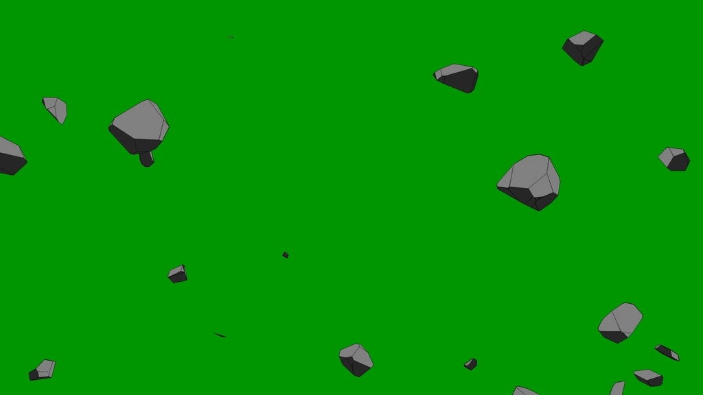 Anime Debris Green Screen Footage 4