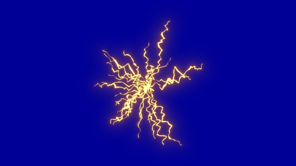 Anime Lightning Effects Blue Screen