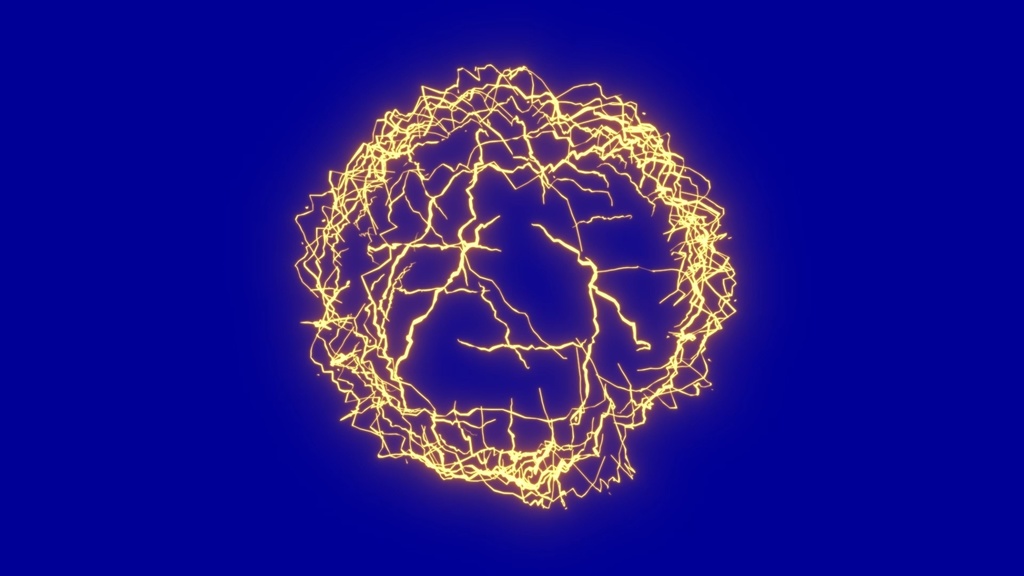 Anime Lightning Effects Blue Screen 2