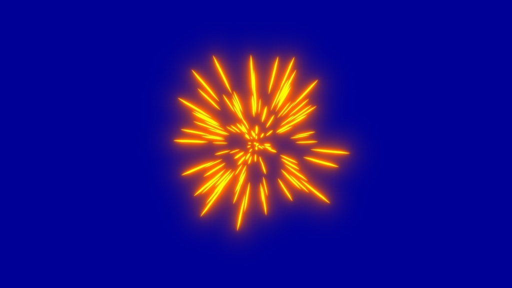 Anime Spark Effects Blue Screen
