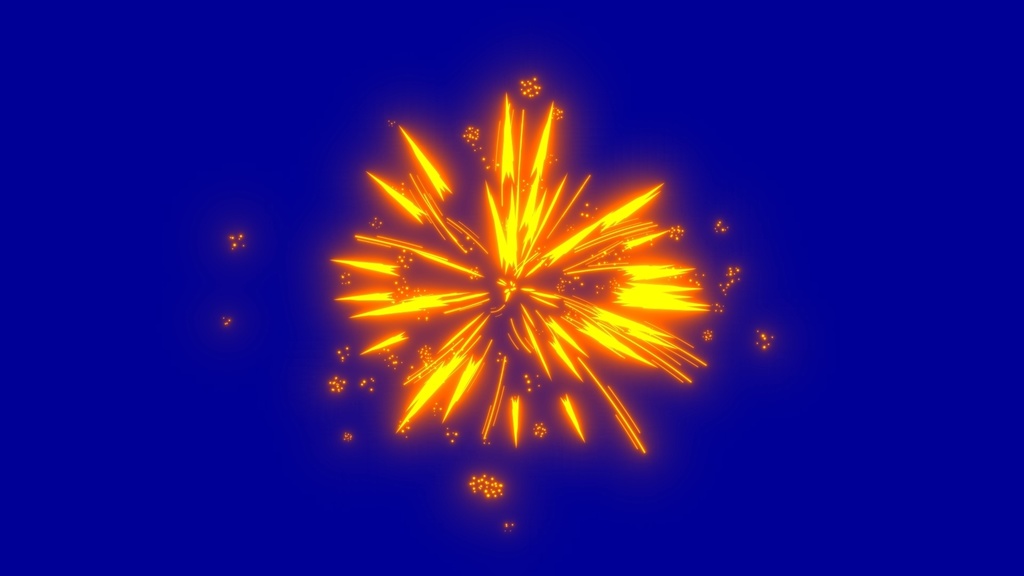 Anime Spark Effects Blue Screen 2