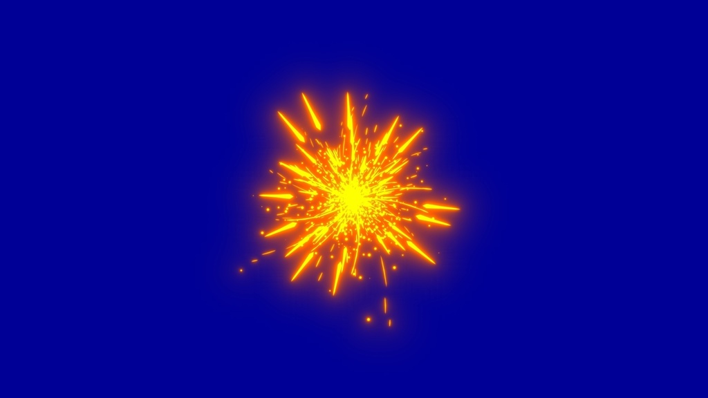 Anime Spark Effects Blue Screen 3
