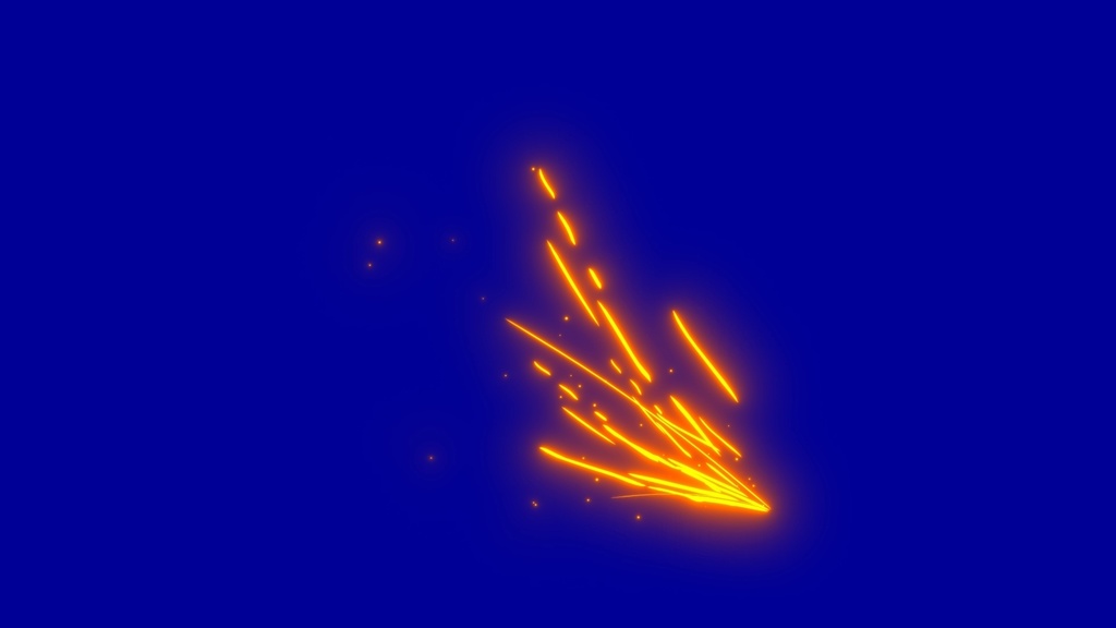 Anime Spark Effects Blue Screen 4