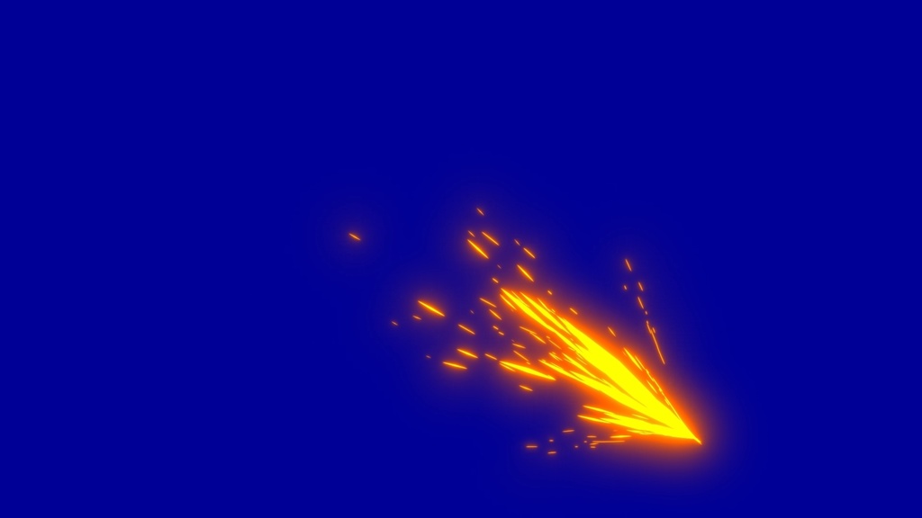 Anime Spark Effects Blue Screen 5