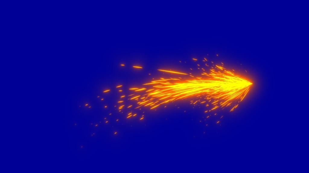 Anime Spark Effects Blue Screen 6
