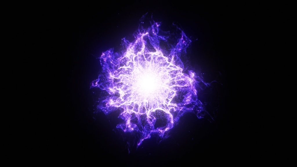 Particle Purple Energy Wave