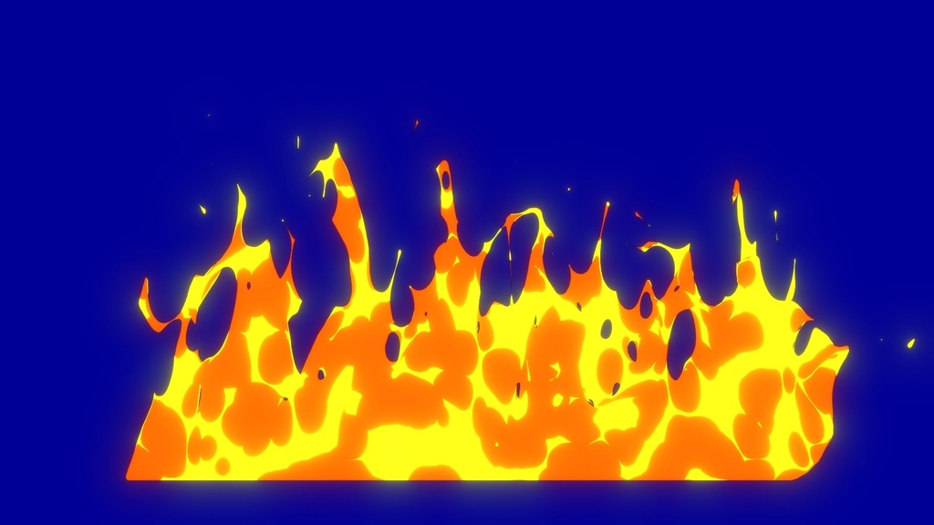 Anime Fire Blue Screen 4