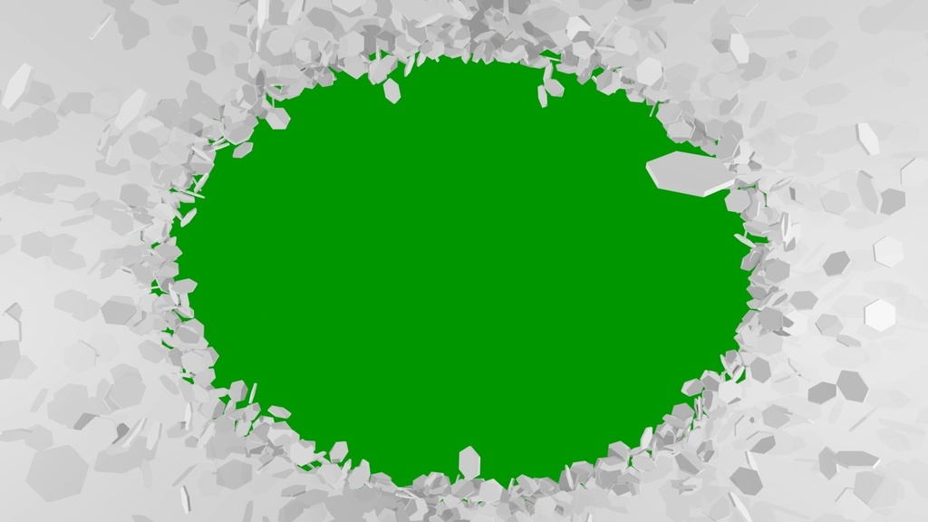 Hexagon Transition Green Screen