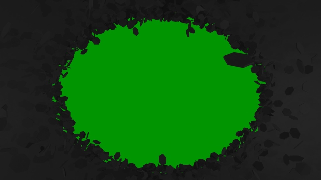 Hexagon Transition Green Screen 2