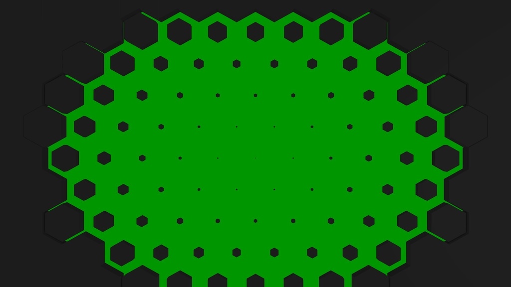 Hexagon Transition Green Screen 4