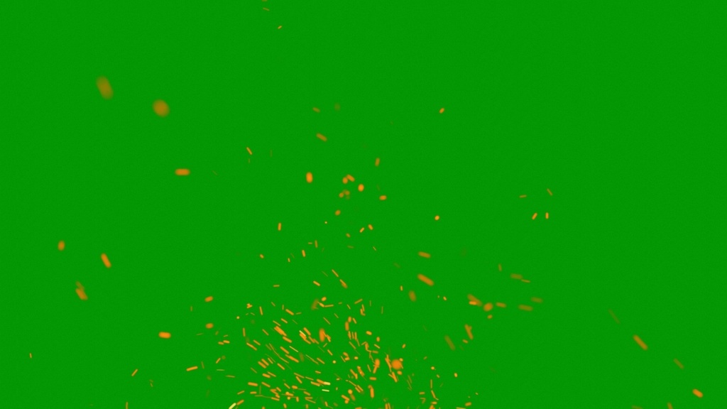 Fire Spark Green Screen