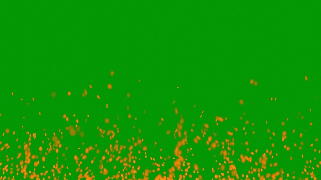 Fire Spark Green Screen 2