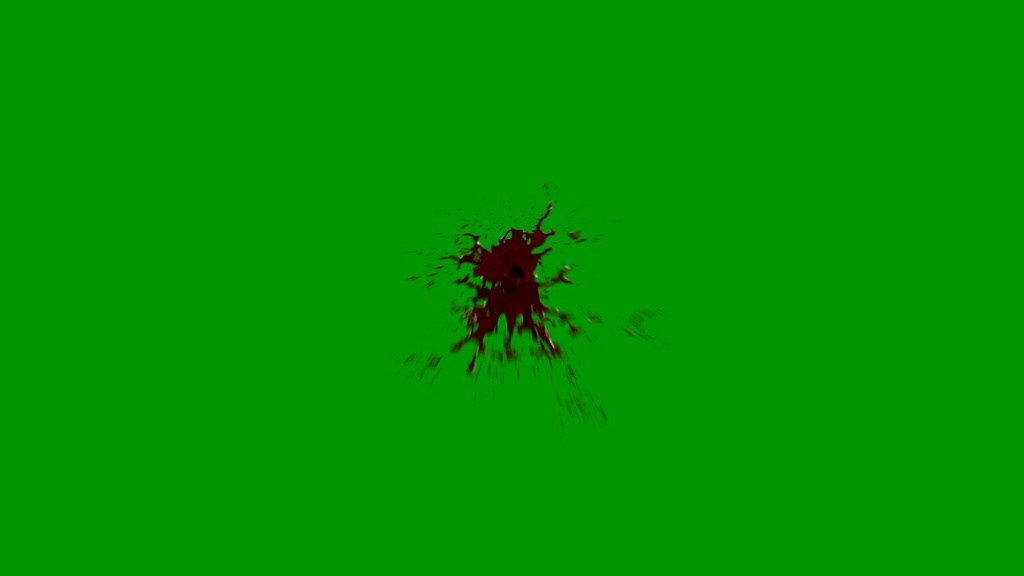 Blood Explosion Green Screen