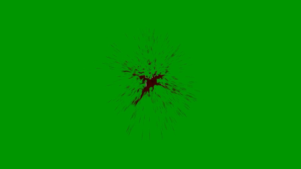 Blood Explosion Green Screen 6