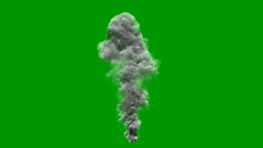 Smoke Plume Green Screen 2