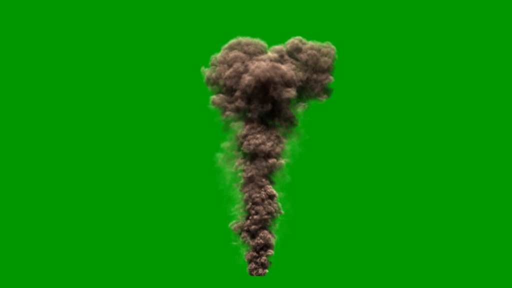 Smoke Plume Green Screen 3