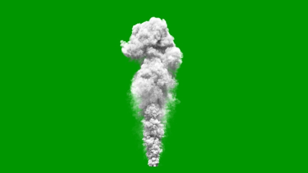 Smoke Plume Green Screen 5