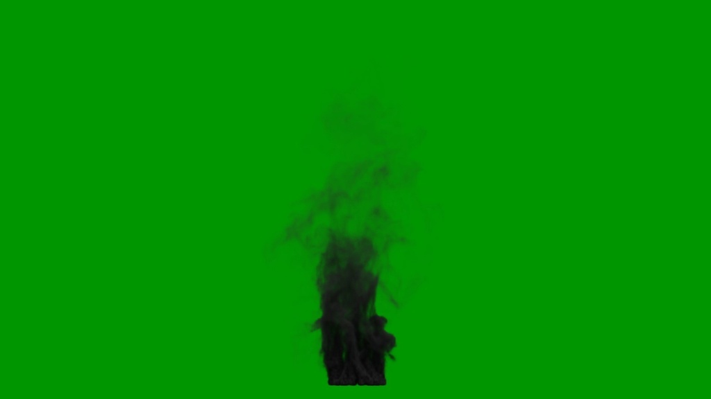 Smoke Plume Green Screen loop 2