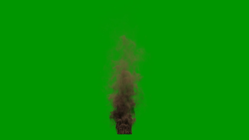 Smoke Plume Green Screen loop 3