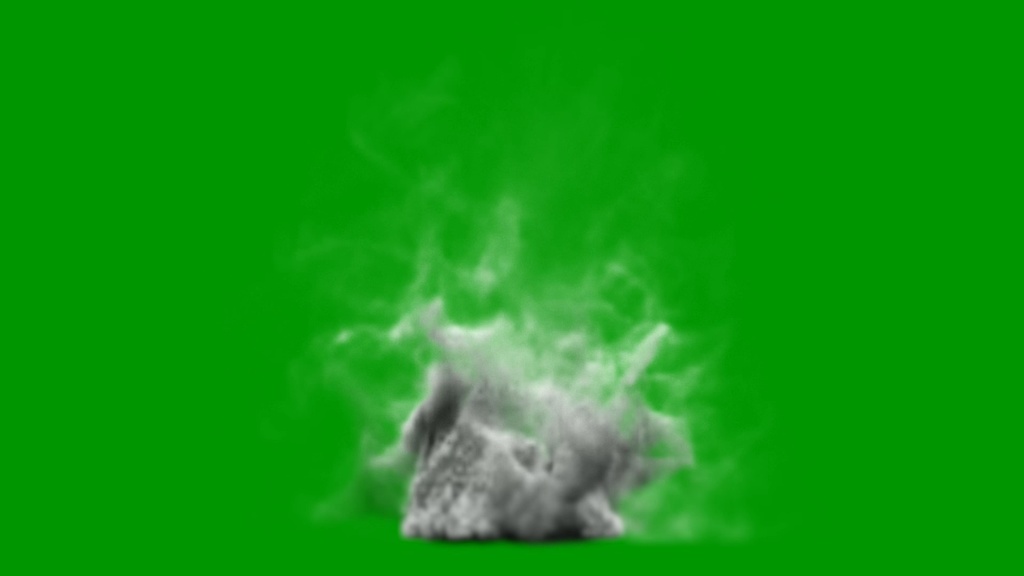 Smoke Plume Green Screen loop 4
