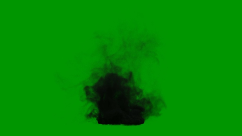 Smoke Plume Green Screen loop 5