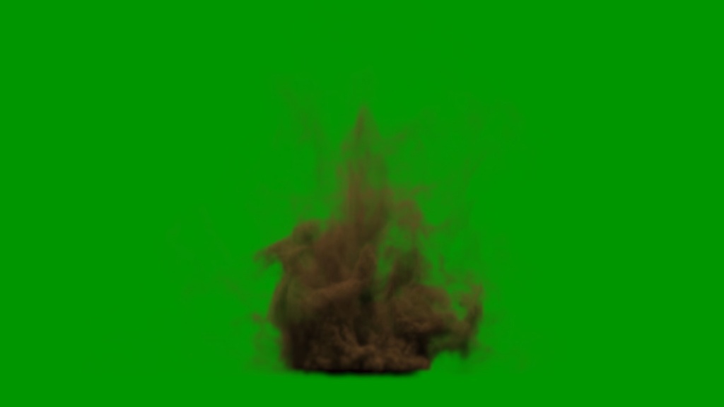 Smoke Plume Green Screen loop 6