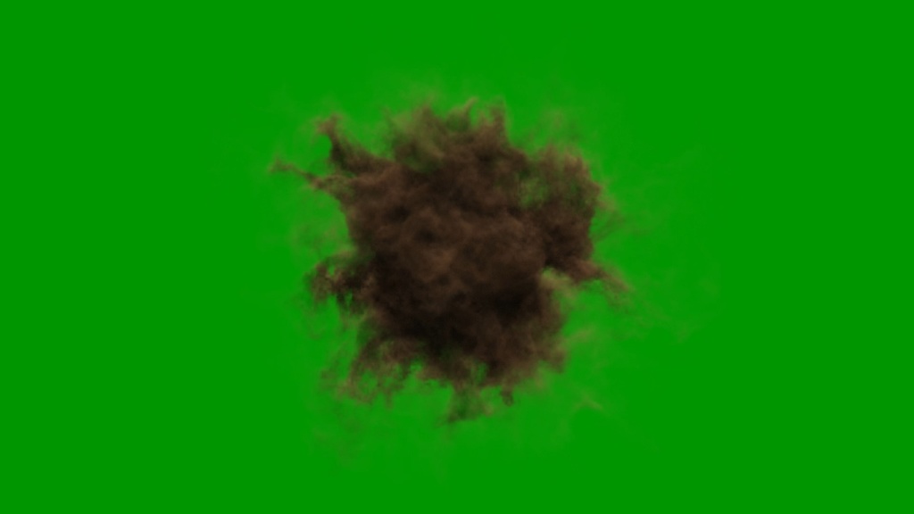 Smoke Plume Green Screen loop 9