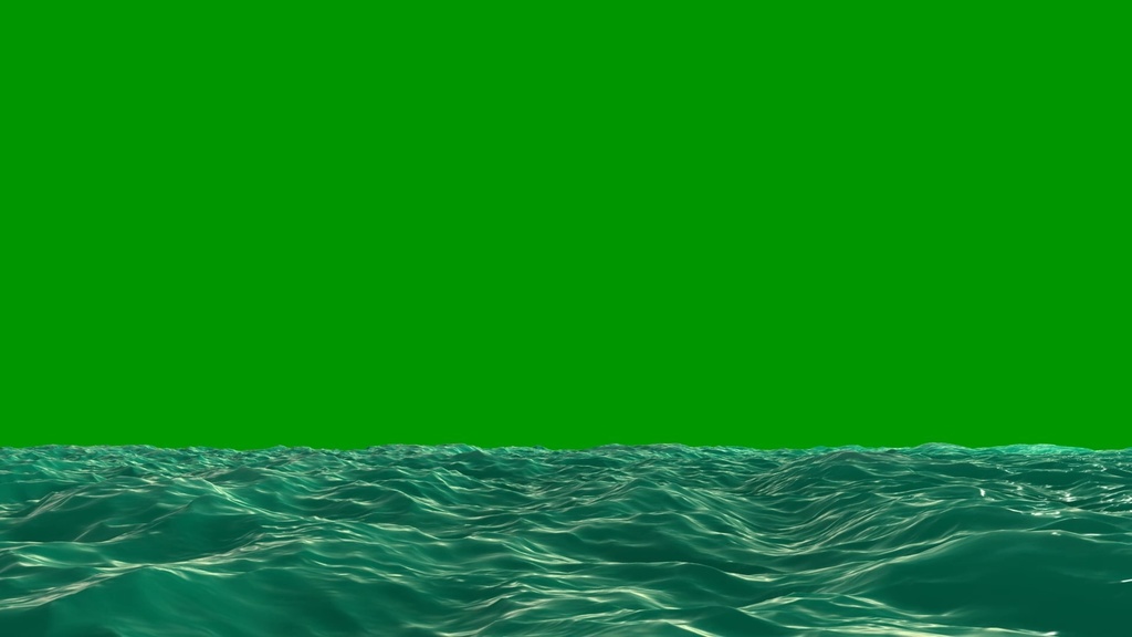 Ocean Waves Loop Green Screen 2