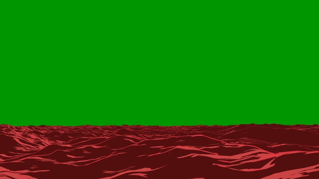 Anime Ocean Waves Loop Green Screen 3