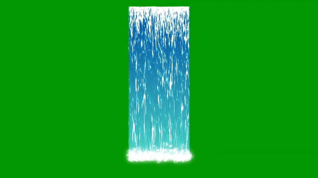 Anime Waterfall Green Screen 3
