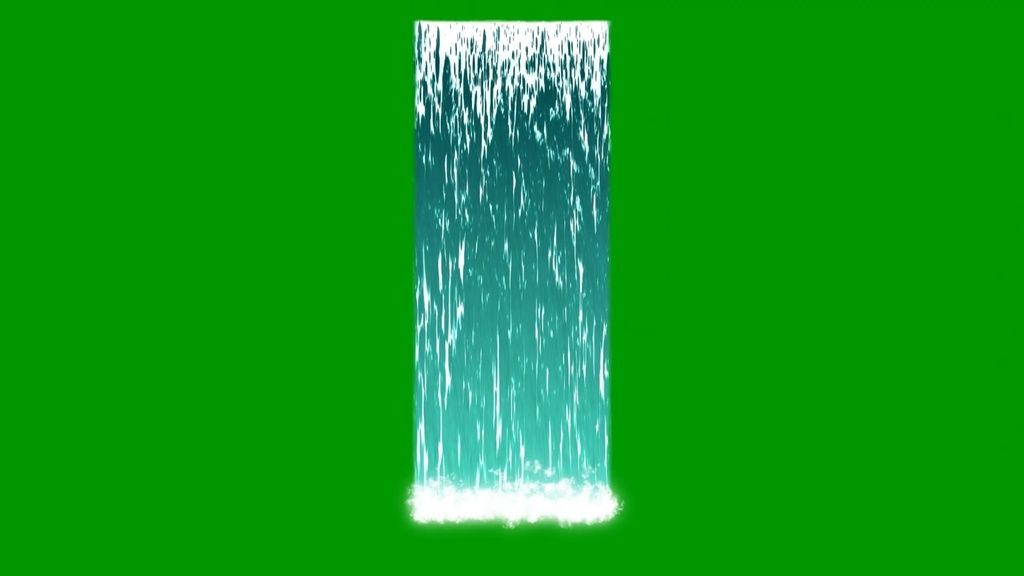 Anime Waterfall Green Screen 4