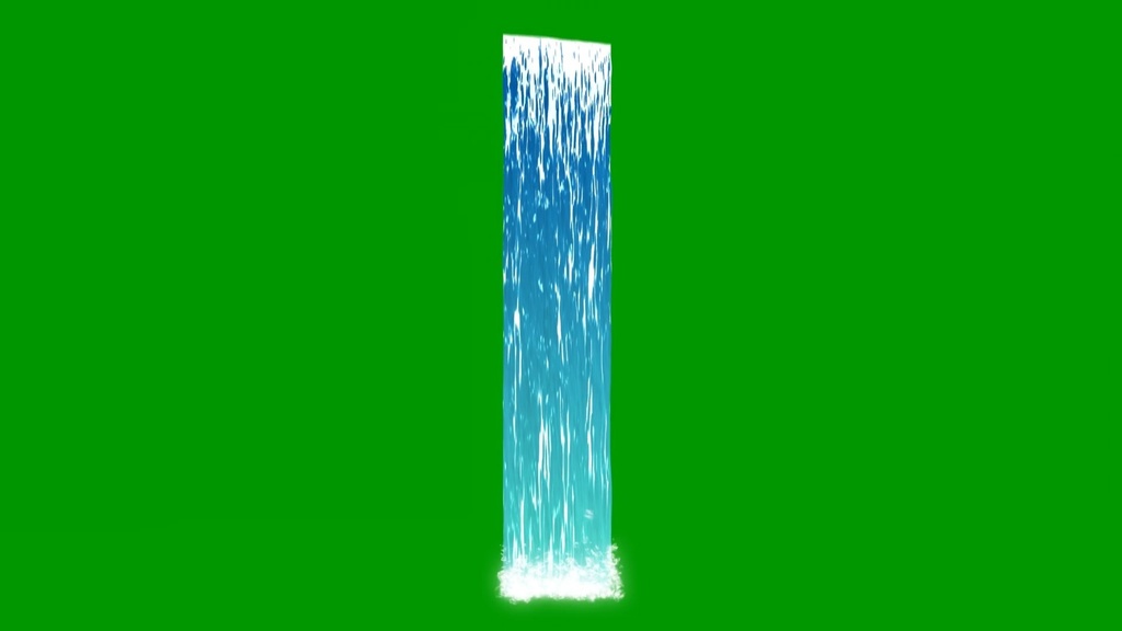 Anime Waterfall Green Screen 7
