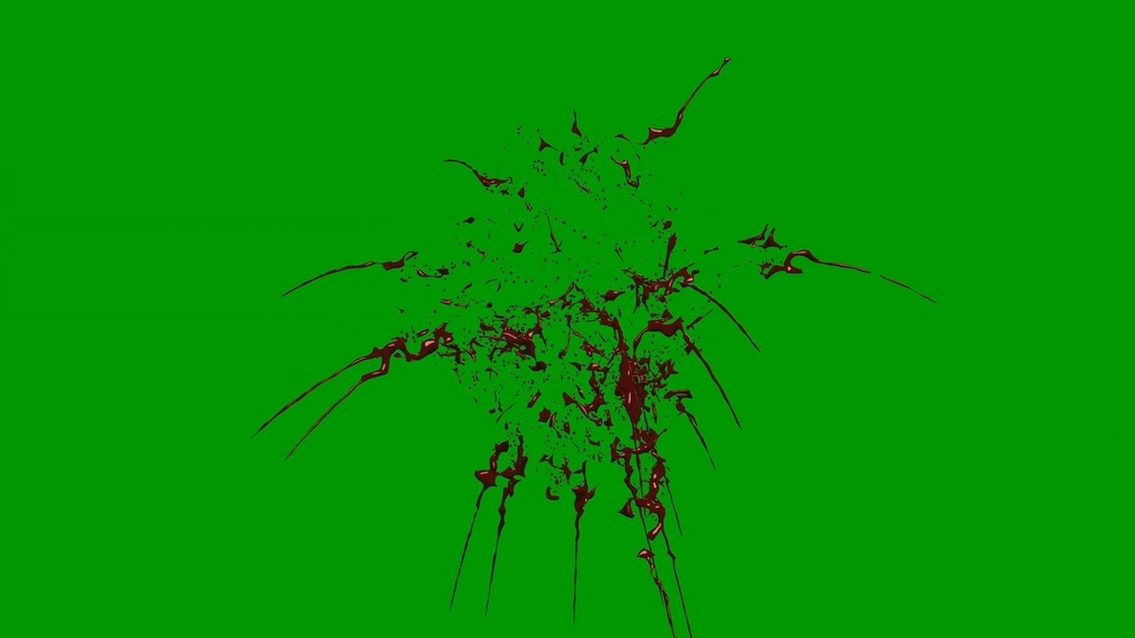 Anime Blood Explosion Green Screen 2