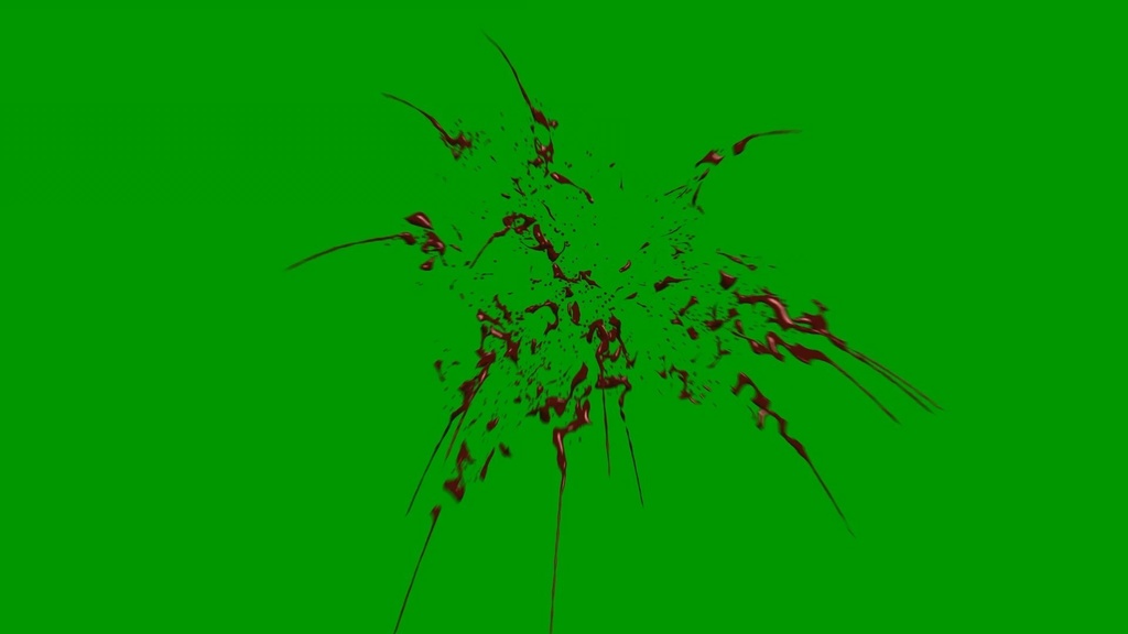 Anime Blood Explosion Green Screen 4
