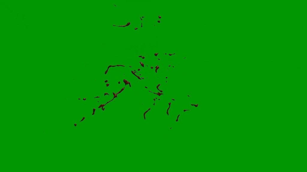 Anime Blood Explosion Green Screen 6
