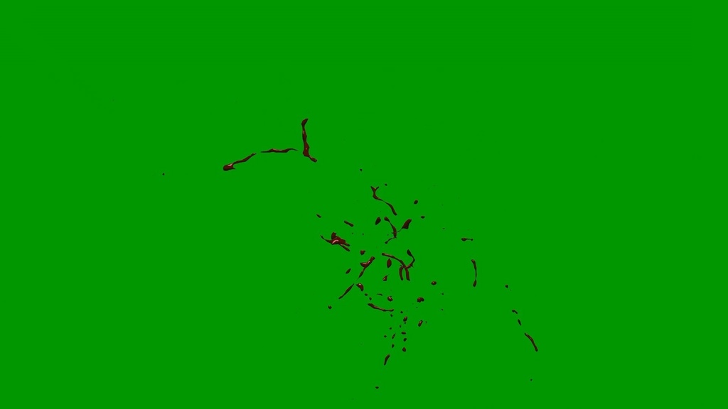 Anime Blood Explosion Green Screen 8