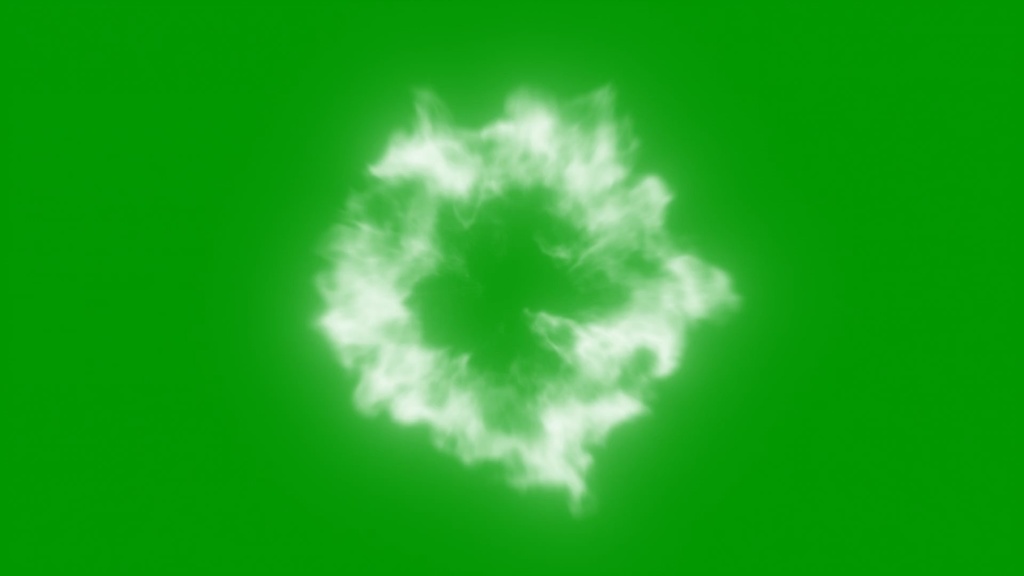 Smoke Burst Footage Green Screen