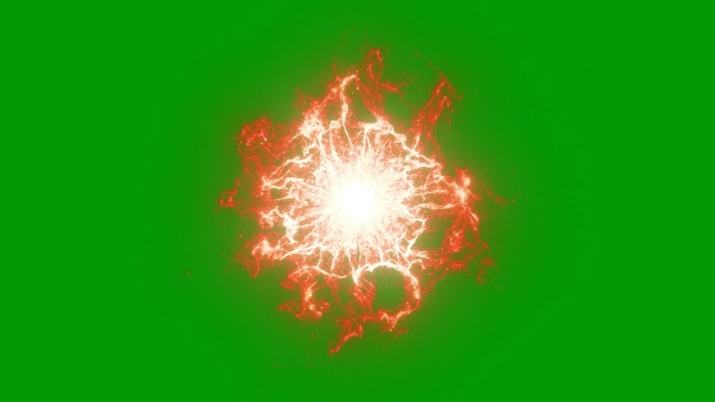 Particle_Red_Energy_Wave_Green_Screen