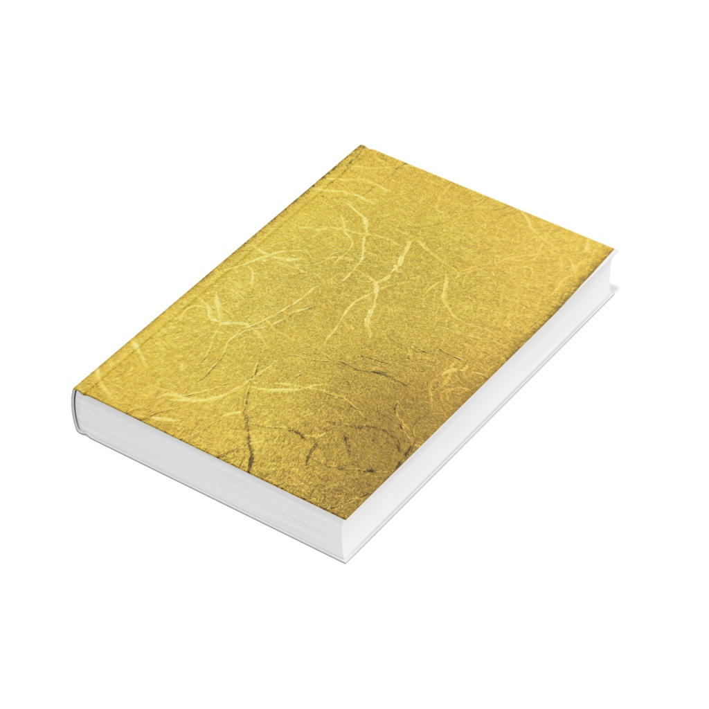 御朱印帳(金色カバー・44ページ)寺院巡り用スタンプ帳 Gold cover japanese stamp book. Handmade in Minobu, Yamanashi