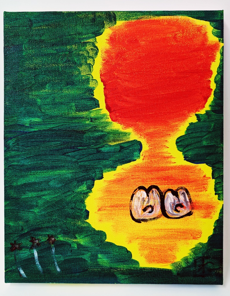 太陽(アクリルキャンバス画)